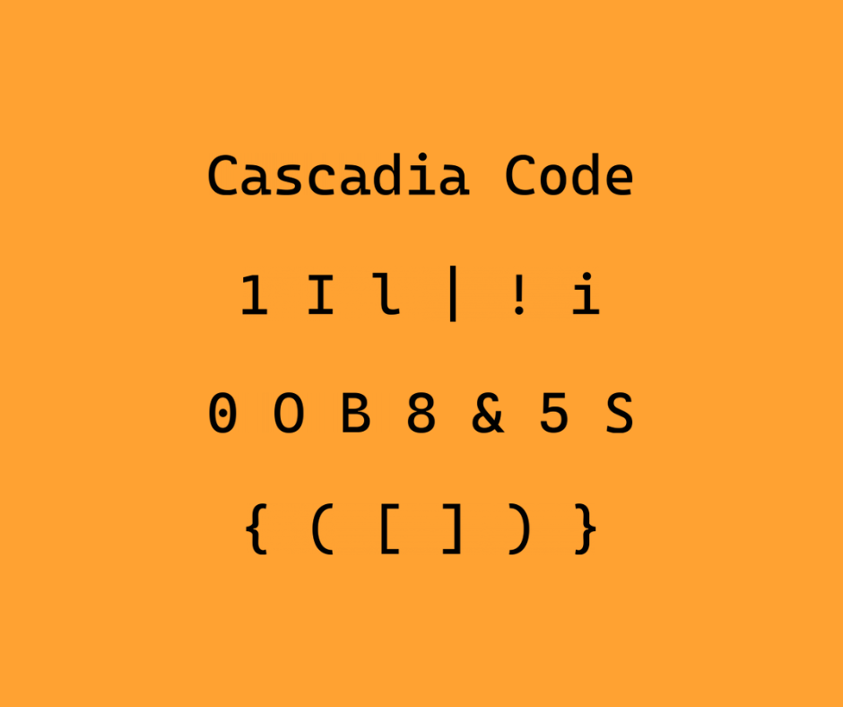 fonte de programação de código cascadia