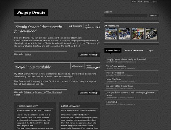 Simplesmente ornamentado - tiro de tela.