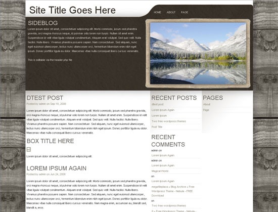 Wilderness - tiro de tela.