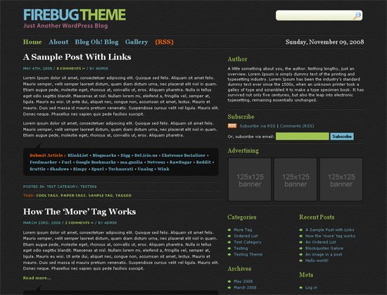 Firebug - tiro de tela.