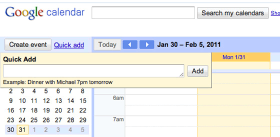 Calendário Google