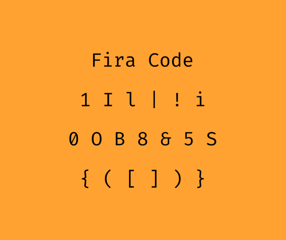 fonte de programação de código fira