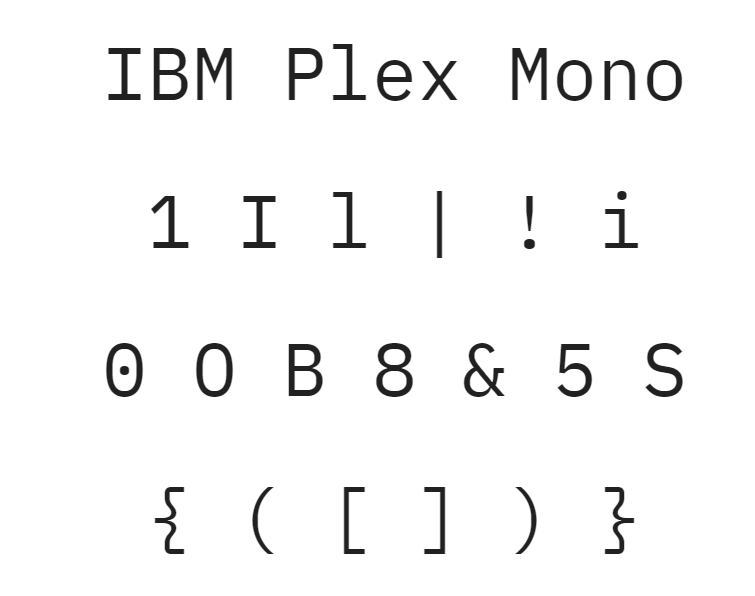 fonte de codificação mono ibm plex