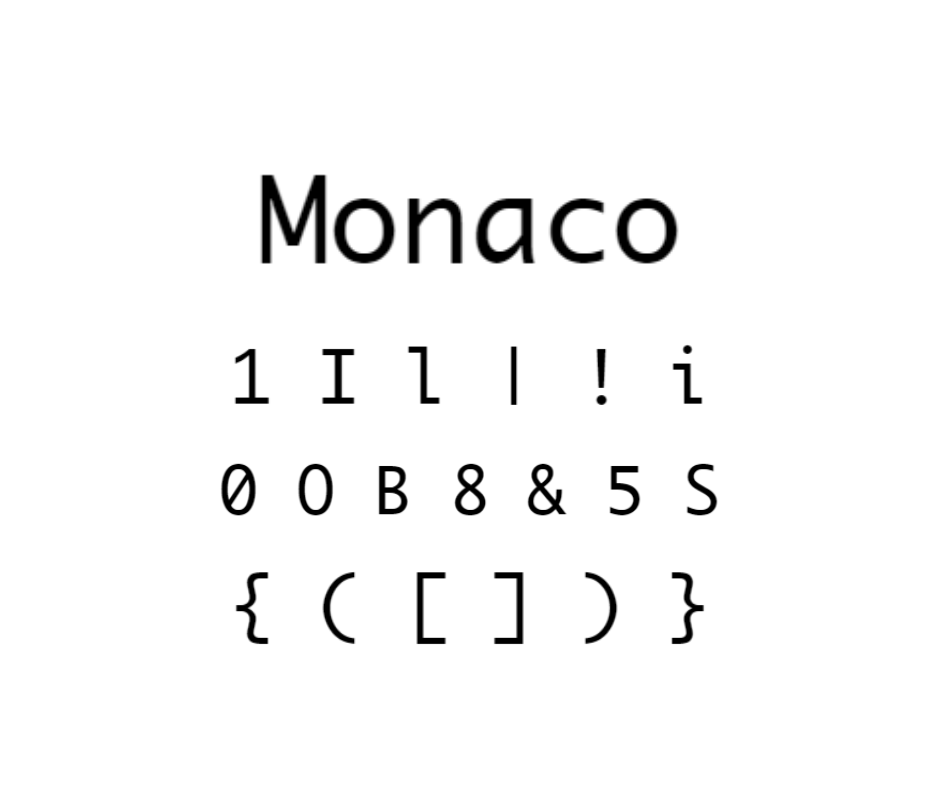 fonte de programação monaco