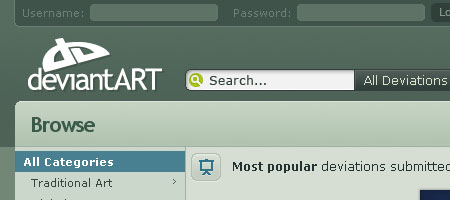 DeviantArt - tiro de tela.