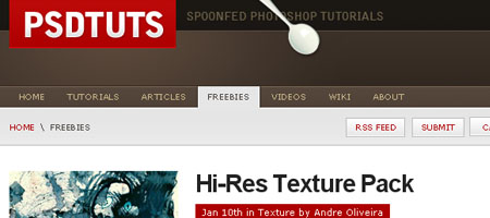 Brindes de Psdtuts - tiro de tela.