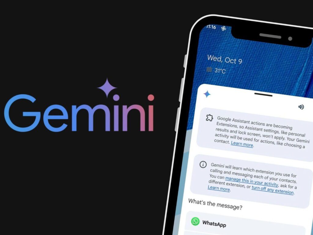 Gemini testa extensões para 3 apps do Android esperadas há muito tempo