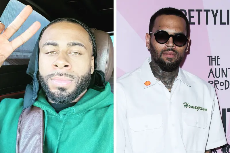 Os cantores Sage The Gemini e Chris Brown