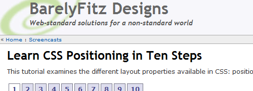 Aprenda o posicionamento do CSS em dez etapas - tiro de tela.