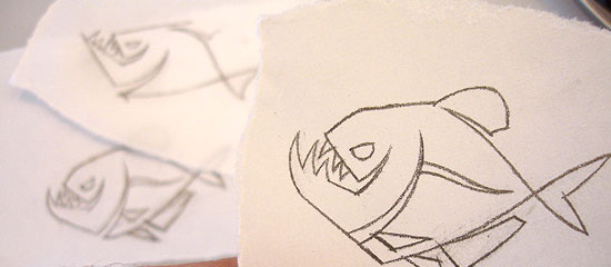 Vingança de Piranha - logotipo ilustrativo - tiro de tela.