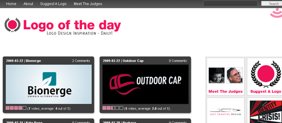 Logotipo do dia - tiro de tela.