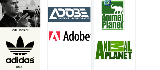 Histórico do design do logotipo - tiro de tela.