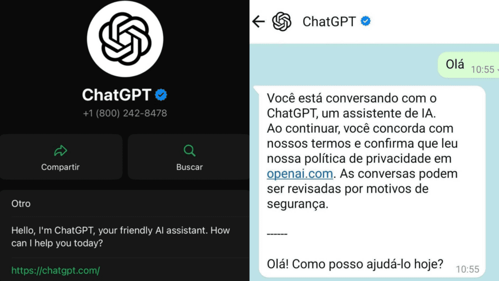 ChatGPT chega ao WhatsApp com novas funcionalidades e interação por voz - Foto: Reprodução