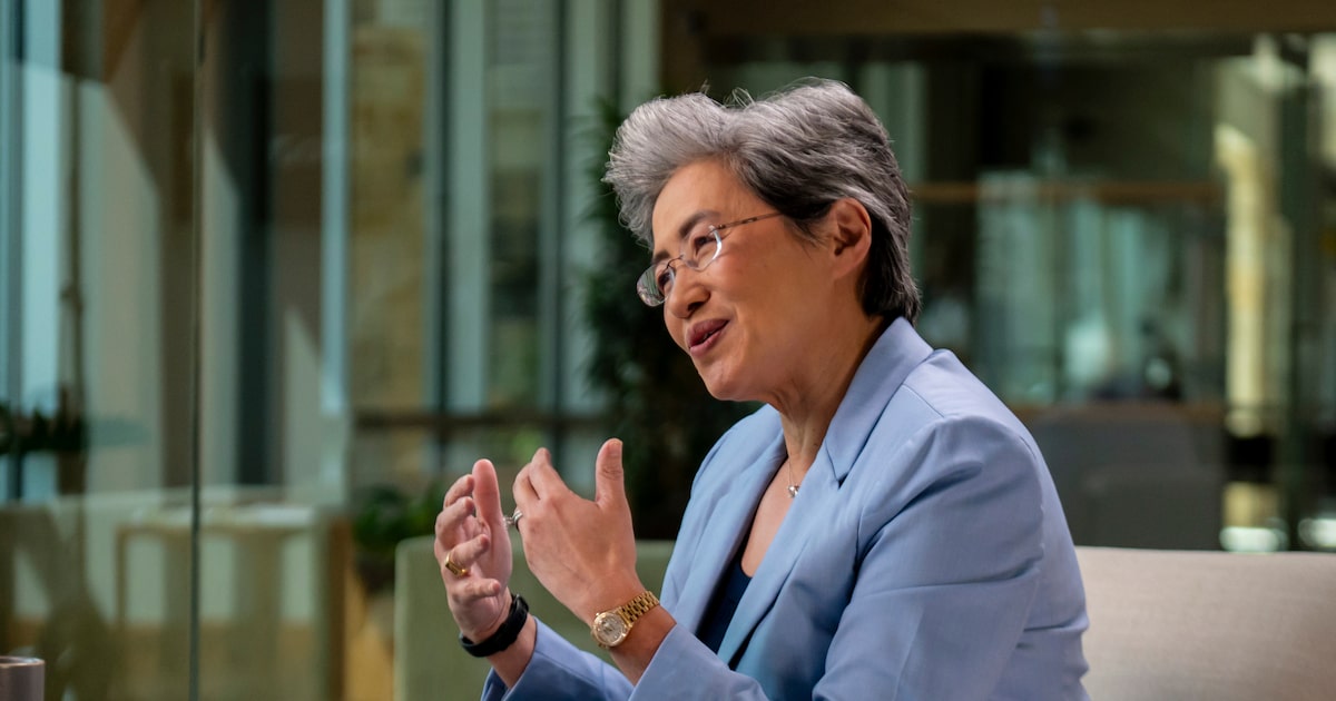 Na AMD, a CEO Lisa Su busca assumir posição de liderança na inteligência artificial