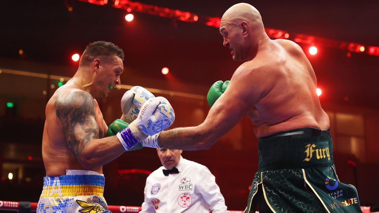 Revanche entre Usyk e Fury no boxe terá Inteligência Artificial como juiz