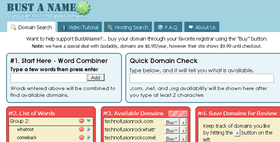 BustAName - captura de tela.