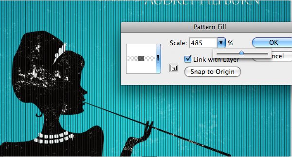 Crie uma camada de padrão de linha vertical