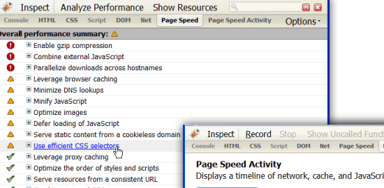 Velocidade da página