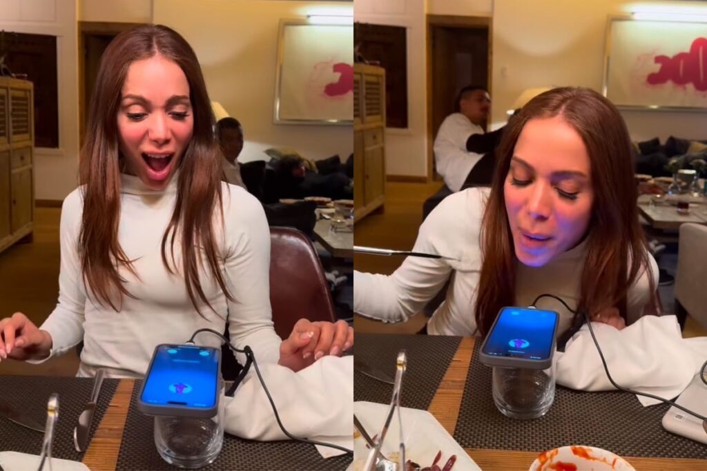 Anitta 'discute' com versão dela em Inteligência Artificial em vídeo: 'Roubando minha voz'