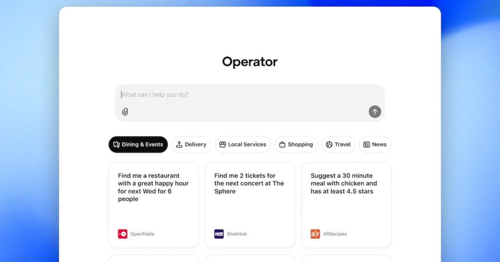 ChatGPT: novo recurso faz IA operar sites por conta própria, reservar ingressos e pedir comida