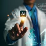 Um pesquisador utilizando inteligência artificial na análise de dados.