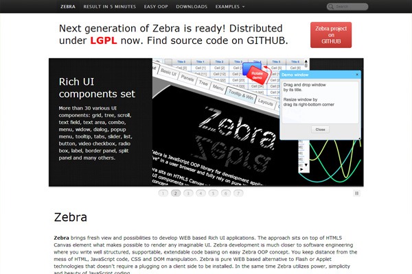 HTML5 Framework 08zebra