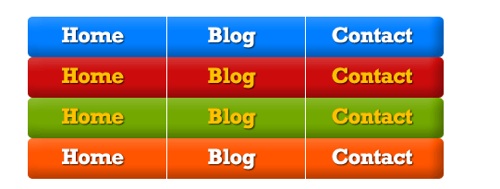Apple como menu CSS colorido