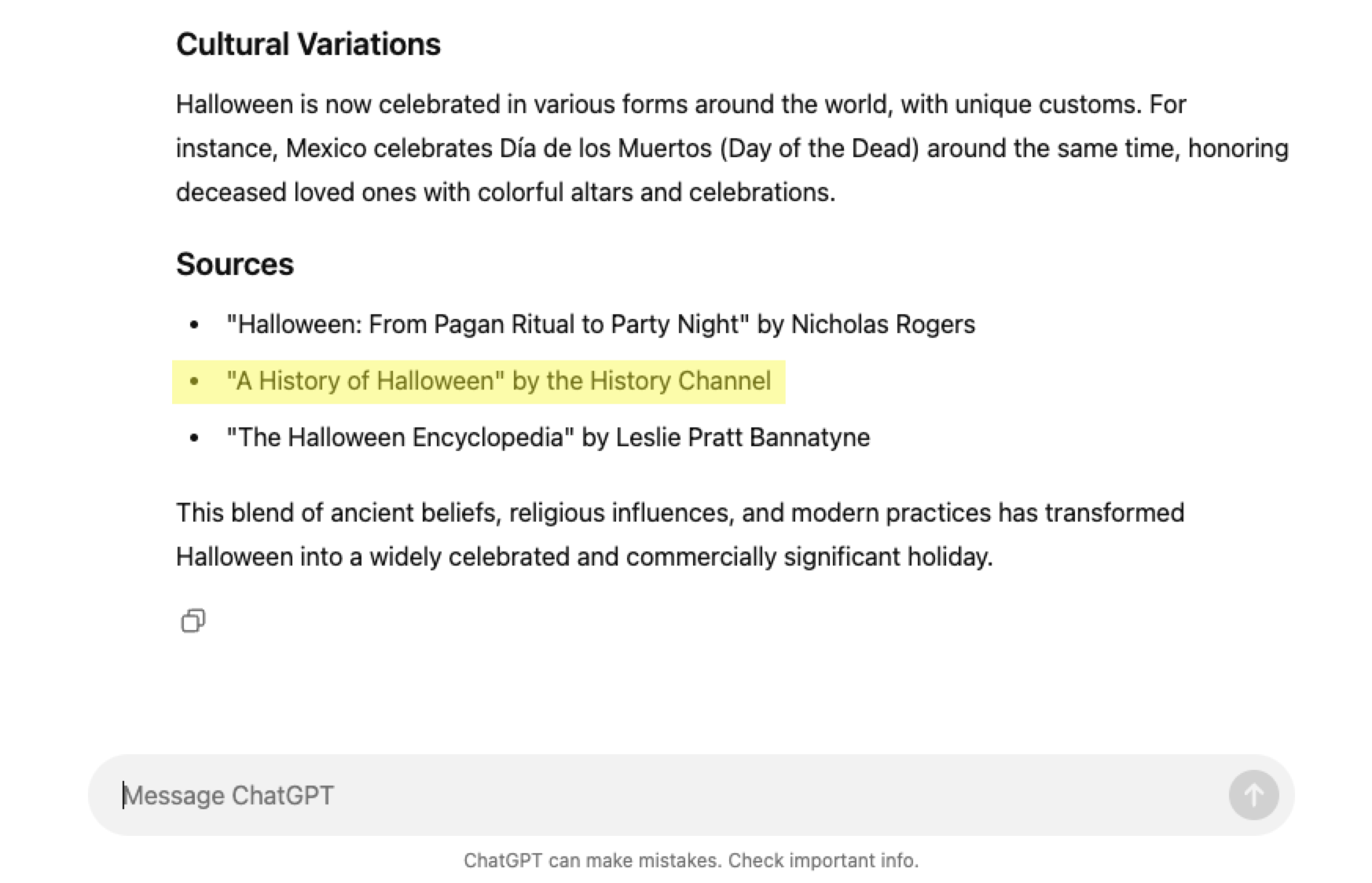 Lista de origens chatgpt para consulta de Halloween