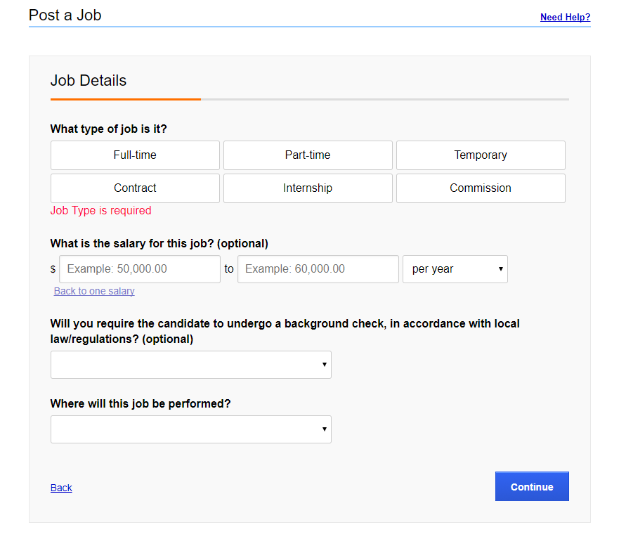 Na verdade, detalhes do trabalho