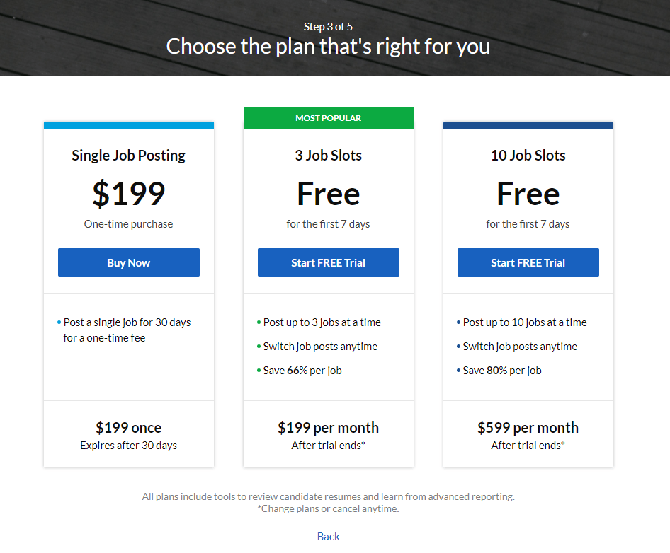 Glassdoor Selecione um plano