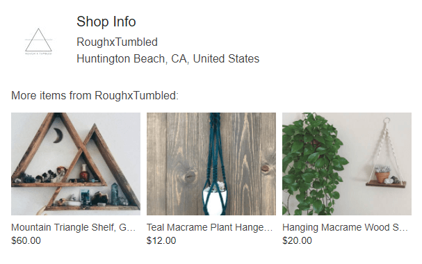 Personalização Etsy