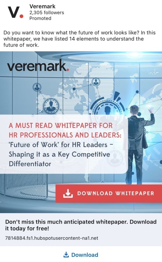 Postagem de mídia social paga no LinkedIn