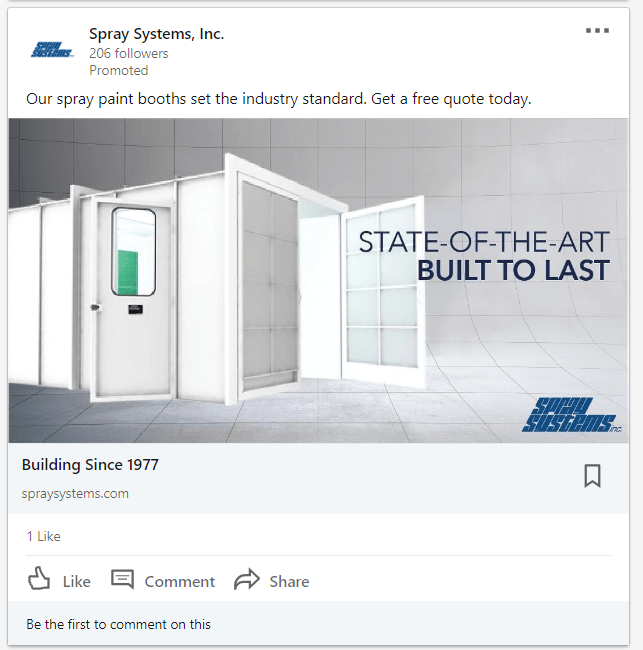 Exemplo do LinkedIn PPC