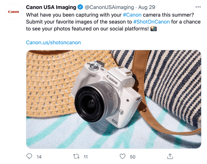 Canon Imaging Twitter Post