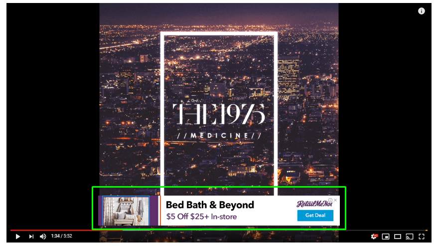 anúncios de sobreposição