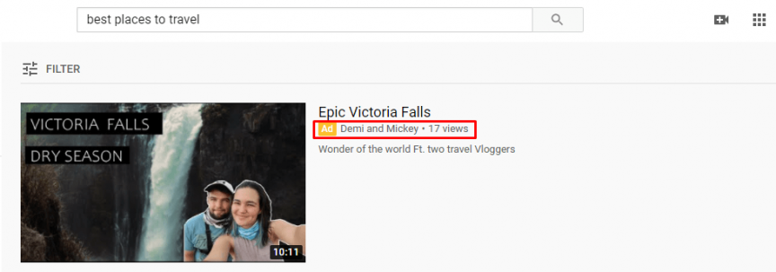 No Exemplo de AD de exibição E1610485465952