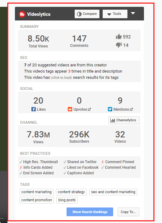 Tags de vídeo são um ótimo lugar para palavras -chave