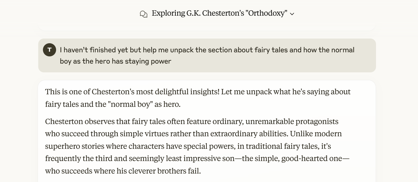 Você tem exemplo de diálogo