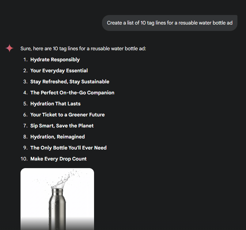 Linhas de etiqueta para um anúncio de garrafa de água
