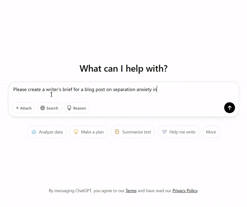 Chatgpt criando um resumo dos escritores