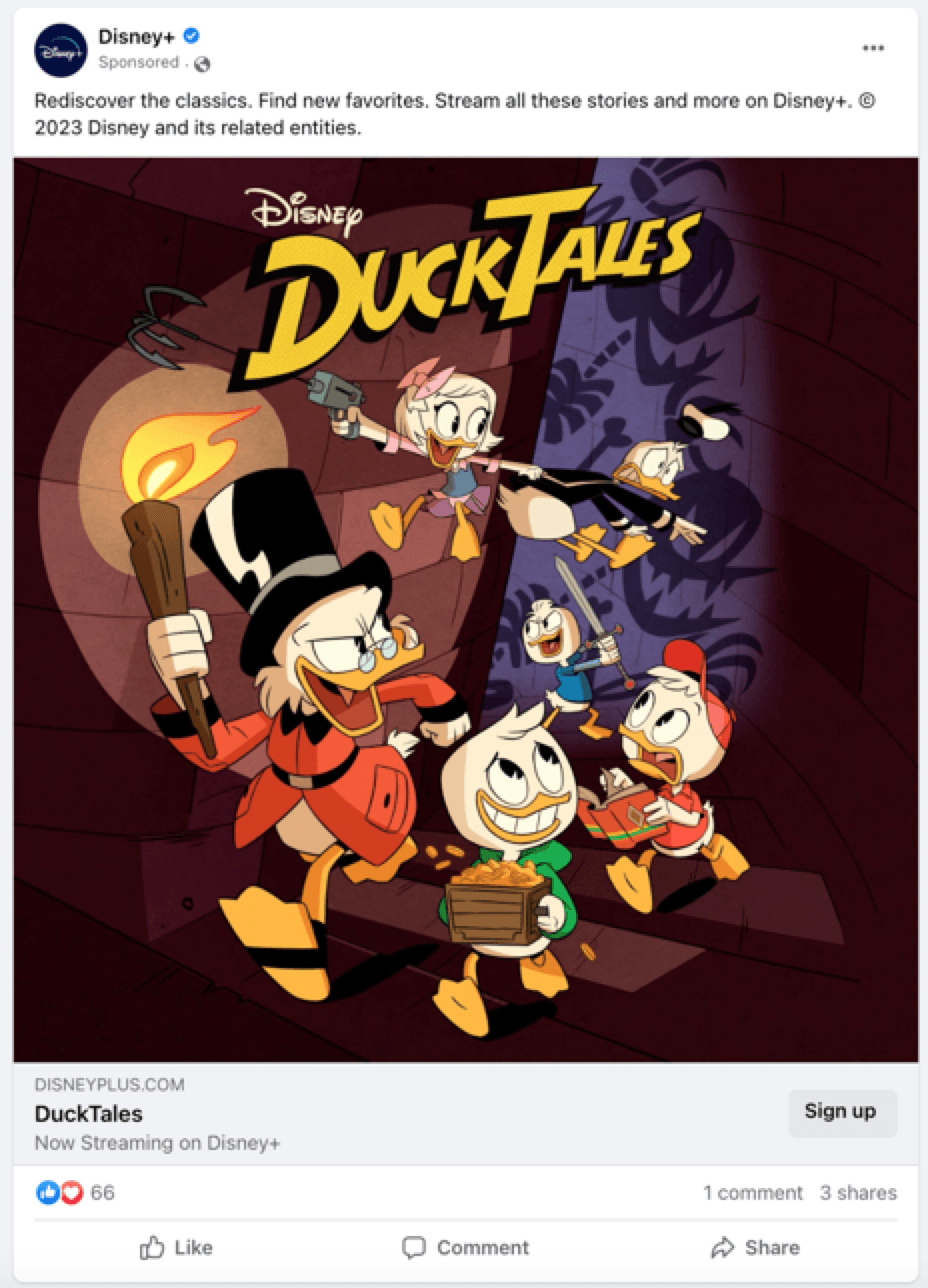 anúncio do Facebook