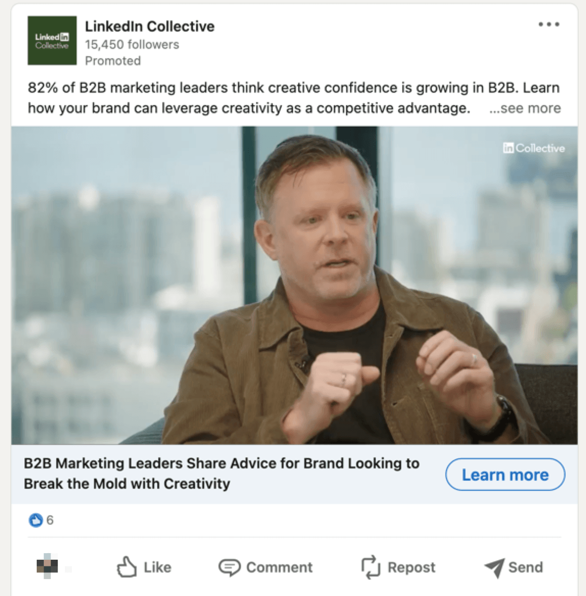 Anúncio patrocinado pelo LinkedIn