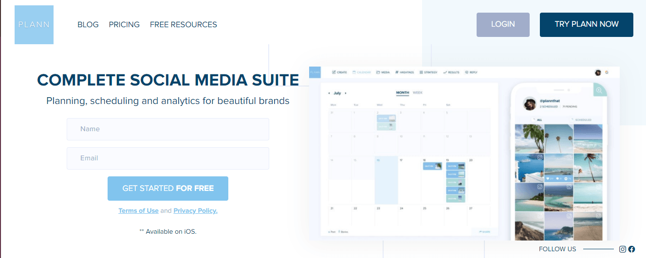 Ferramenta Plannn Instagram