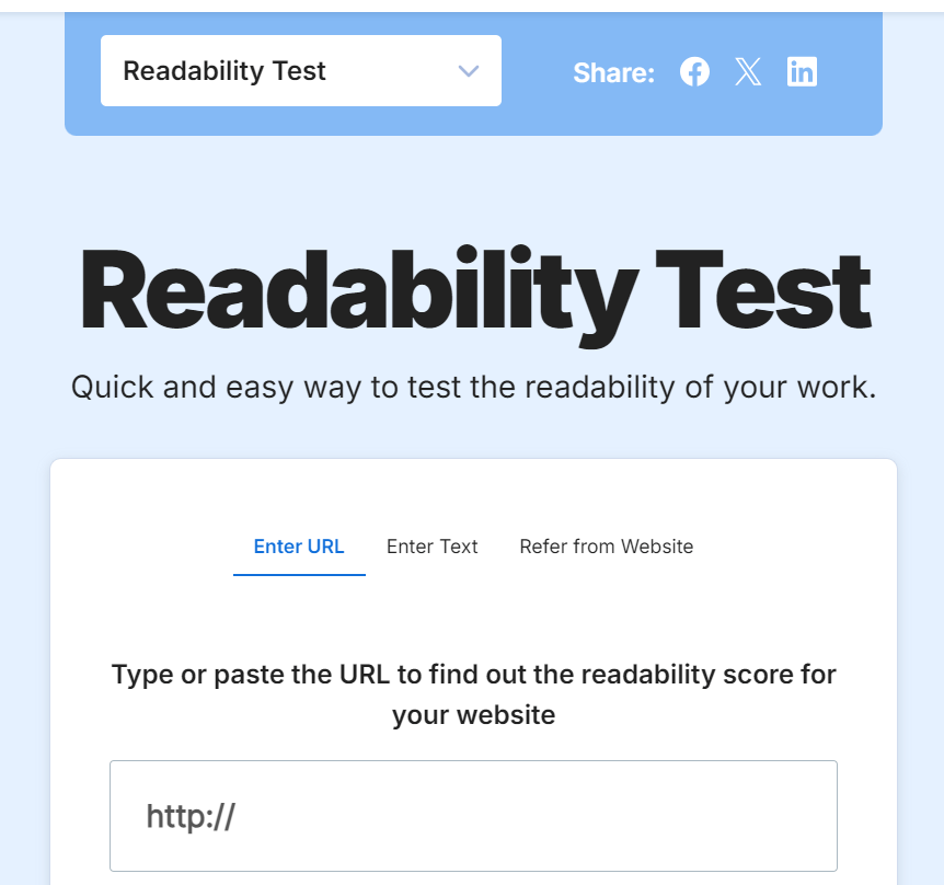 Teste de legibilidade