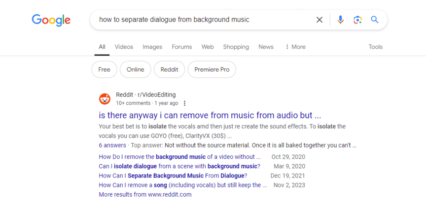 Reddit nos resultados de pesquisa do Google