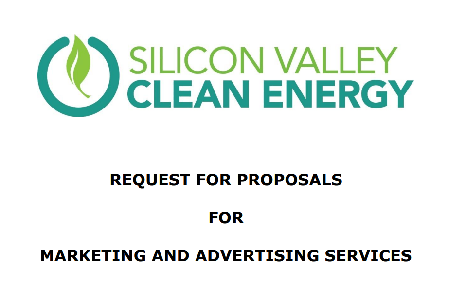 RFP de energia limpa Silcon Valley para serviços de marketing e publicidade
