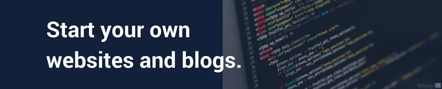 Inicie sites e blogs