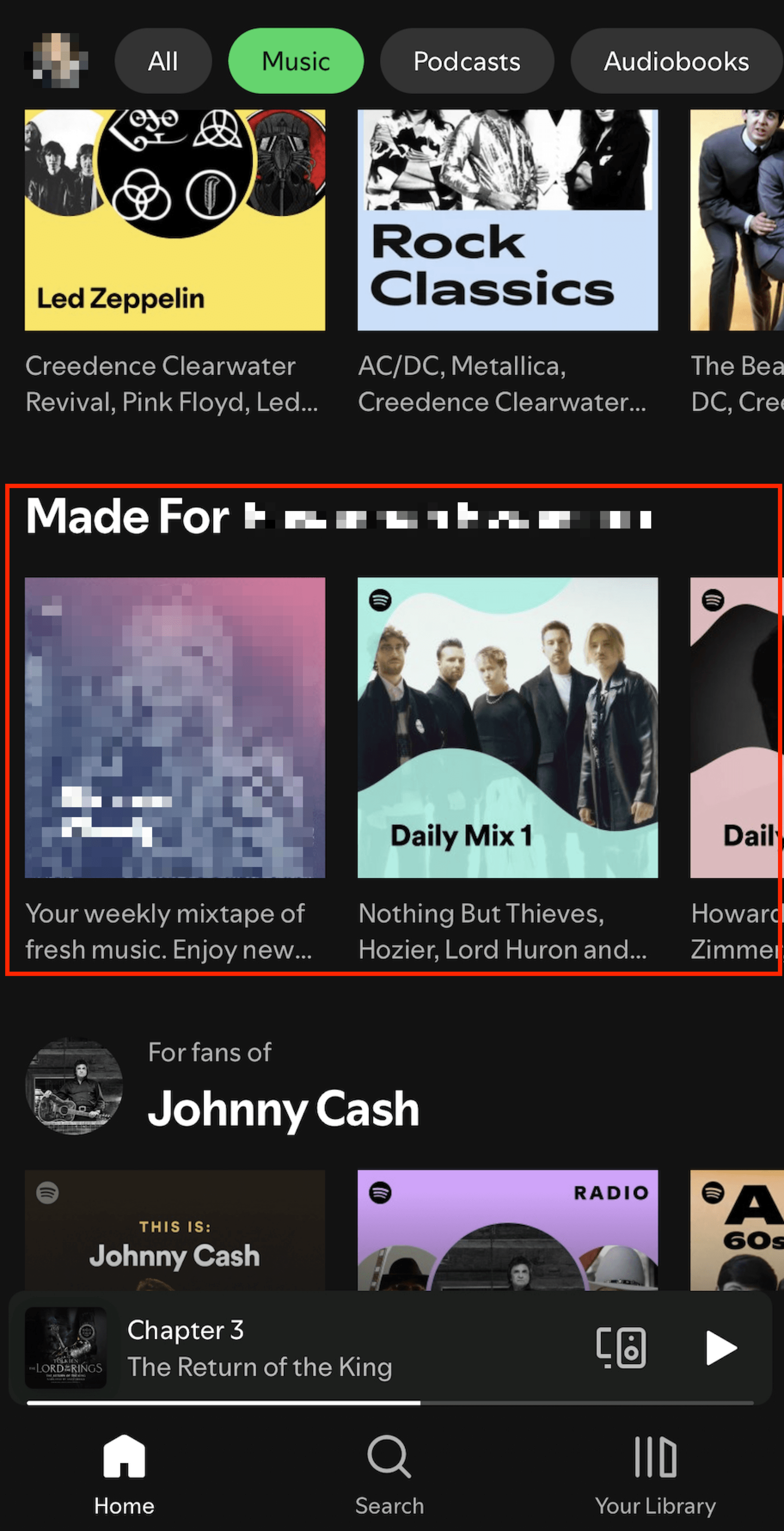 sugestões musicais personalizadas no aplicativo no Spotify