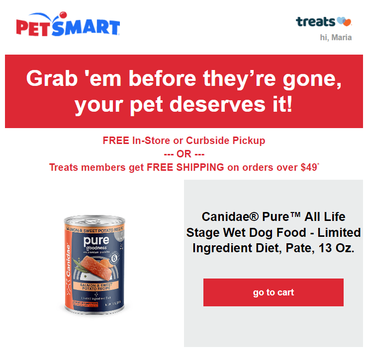 Exemplo de e -mail de carrinho abandonado