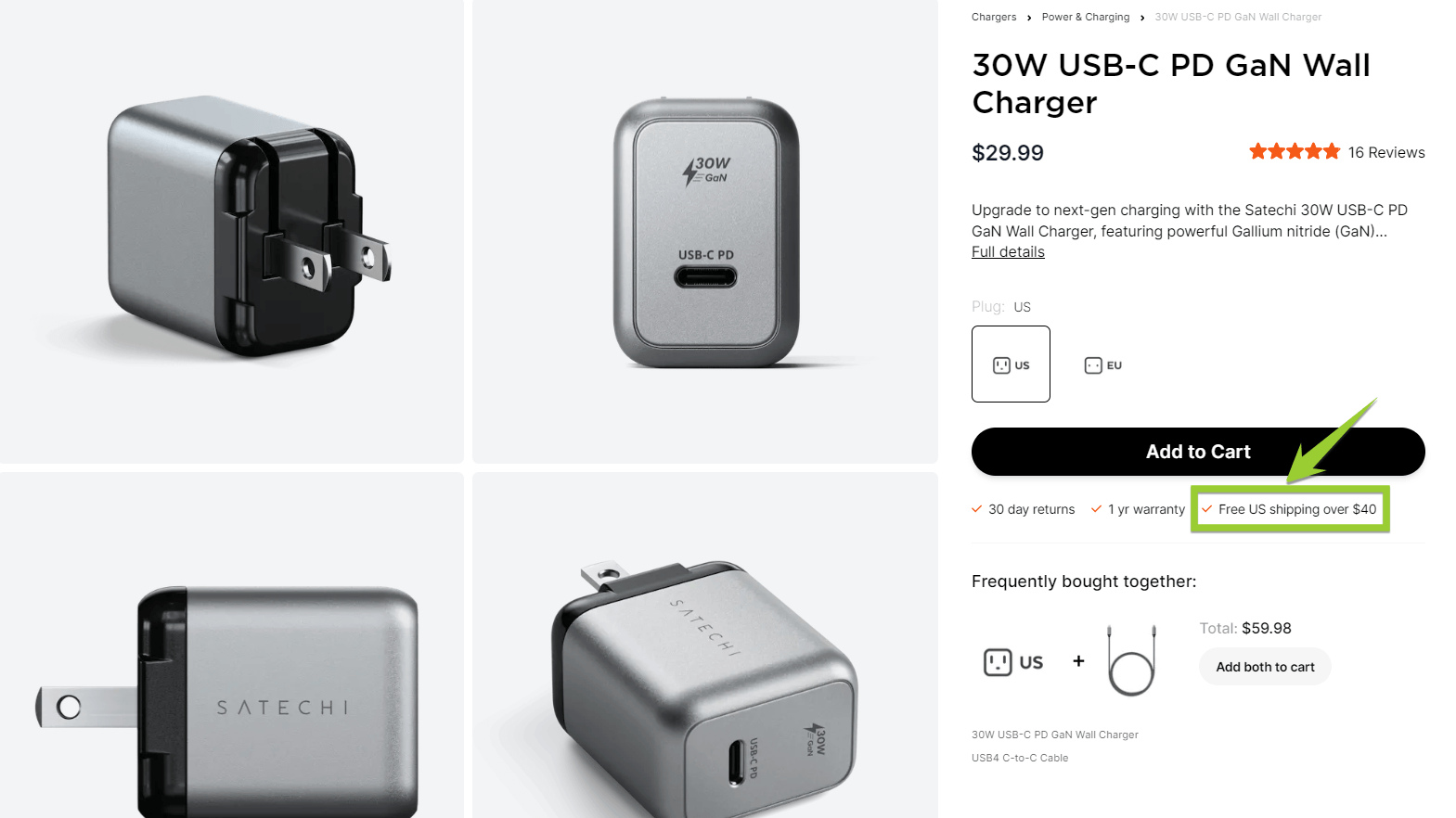 Exemplo de frete grátis